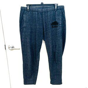 ROOTS CROPPED SWEATPANTS BLUE MEDIUM